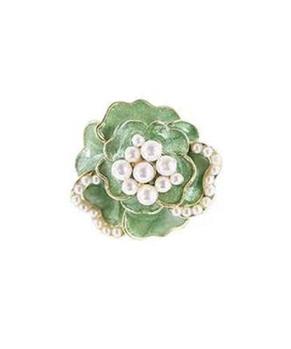 Green Sterling Silver Copper Pearl Stud Earrings Tw1030