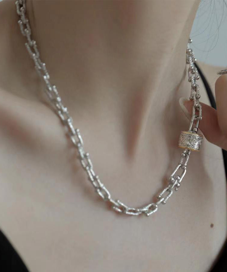 Silk Sterling Silver Chain Pendant Necklace Gh1030