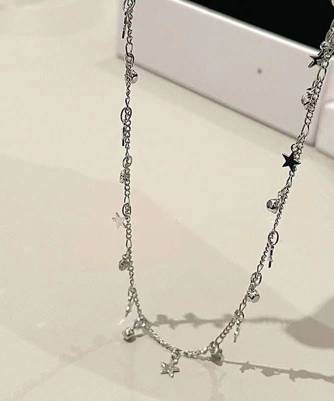 Silk Zircon Star Princess Necklace Kx1045