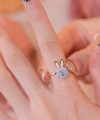 Boutique Gold Alloy Little Rabbit Rings Gh1044