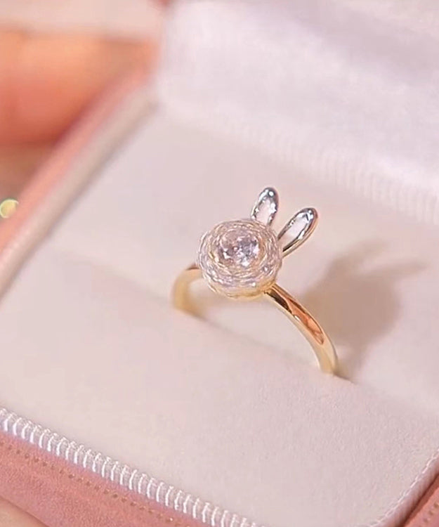Boutique Gold Alloy Little Rabbit Rings Gh1044