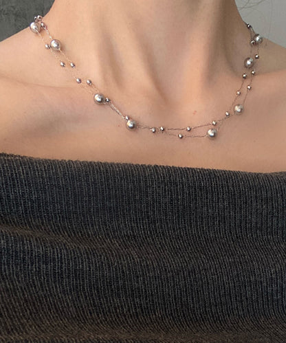 Boutique Grey Starry Sky Baroque Pearl Necklace