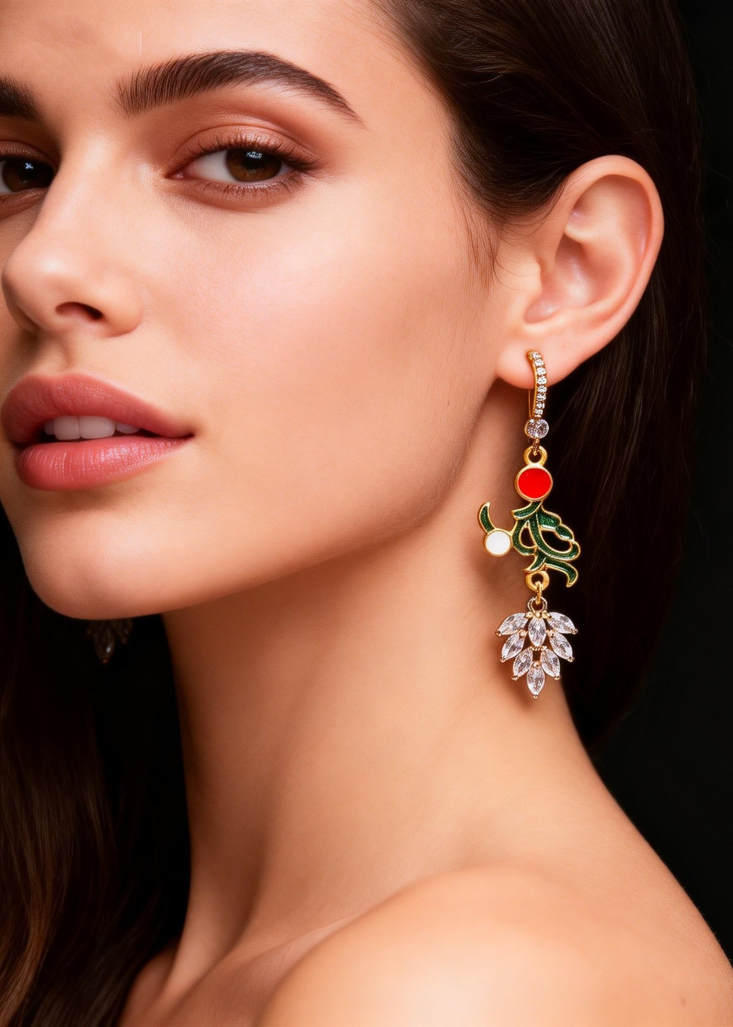 Boutique Zircon Gilding Metal Drop Earrings