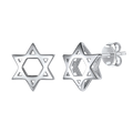 Jewish Star of David Stud Earrings for