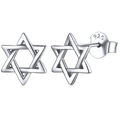 Classic Jewish Star of David Stud Earrings for