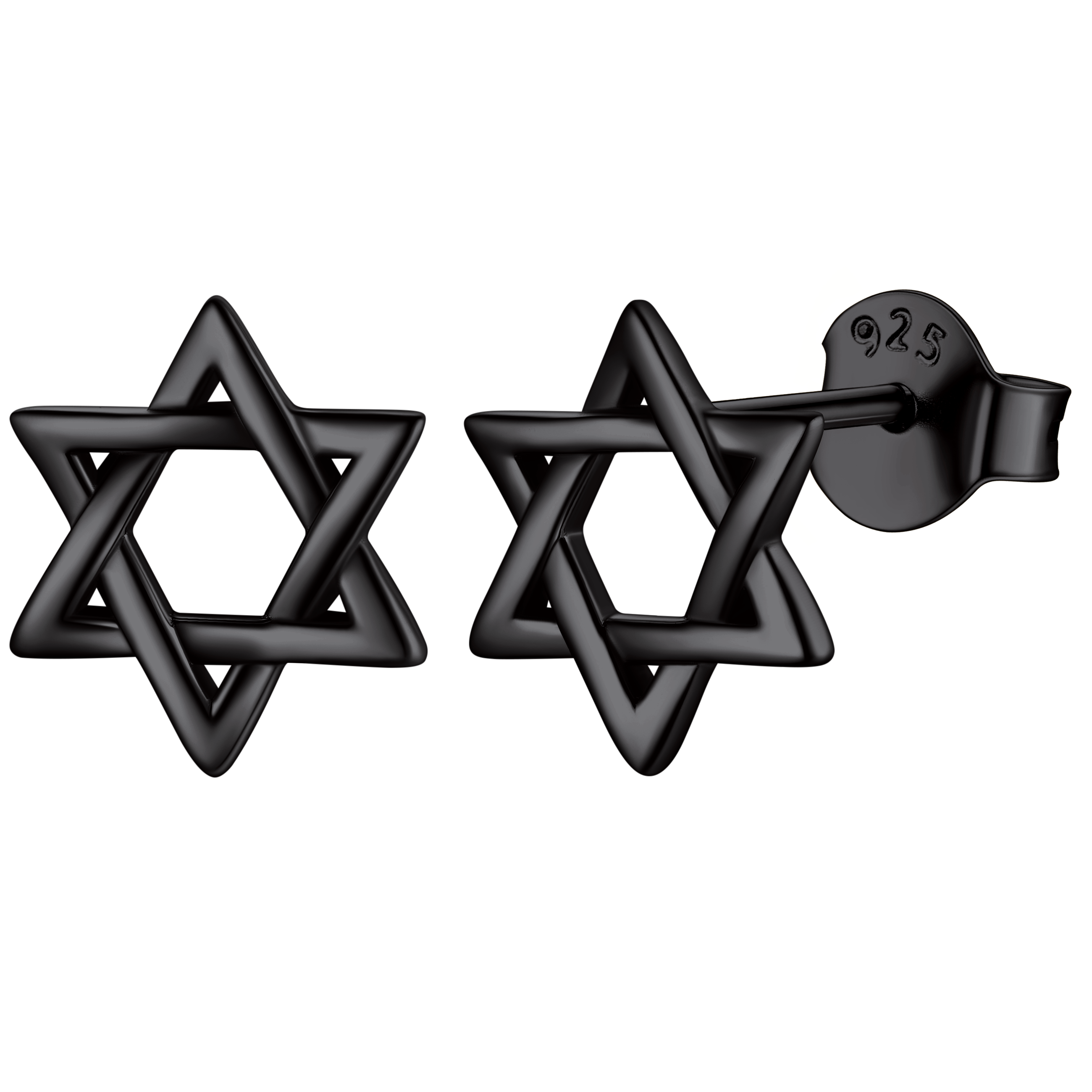 Classic Jewish Star of David Stud Earrings for