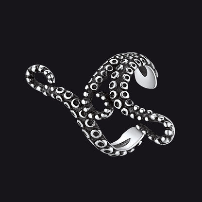 Sterling Silver Octopus Ear Cuff Earrings for