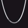 Customized Engraved Herringbone Snake Chain Choker Necklace for