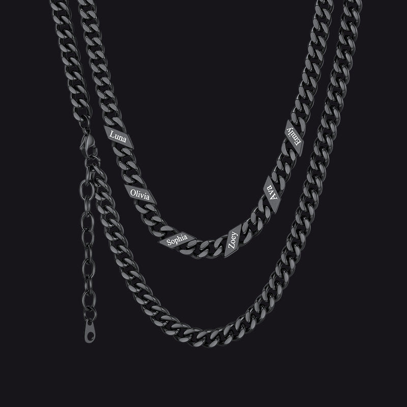 Custom Cuban Link Chains With Names Necklace for , 5/7/9mm Width