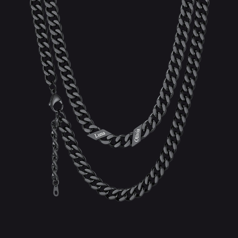 Custom Cuban Link Chains With Names Necklace for , 5/7/9mm Width