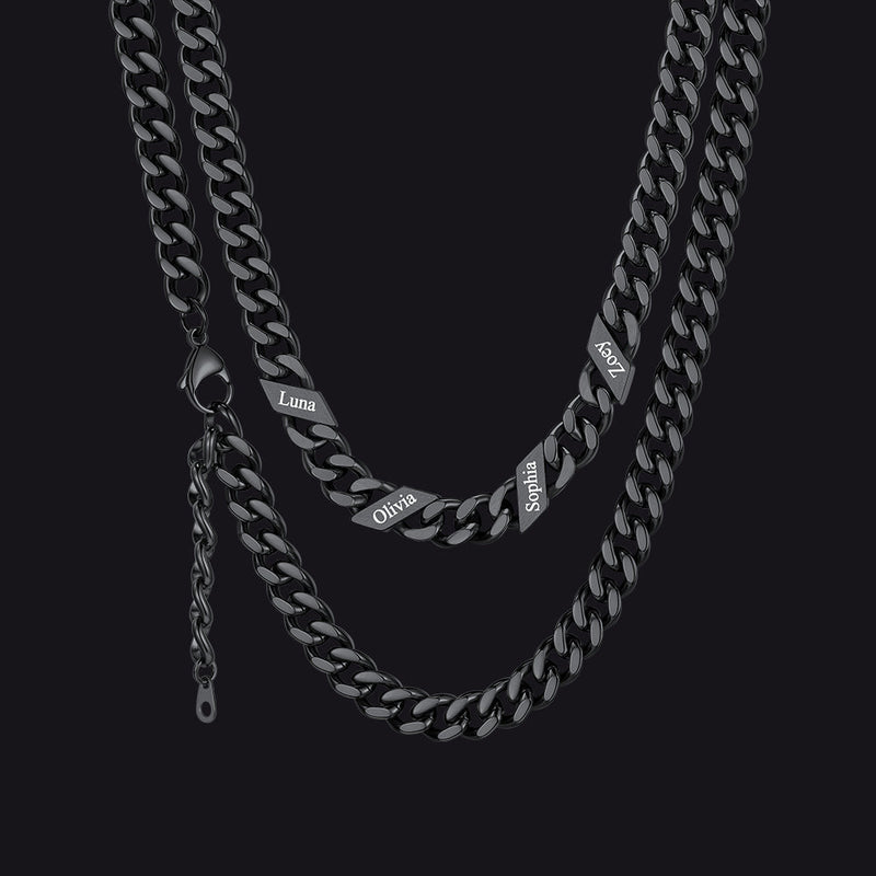 Custom Cuban Link Chains With Names Necklace for , 5/7/9mm Width
