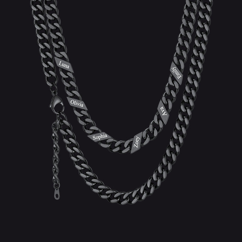 Custom Cuban Link Chains With Names Necklace for , 5/7/9mm Width