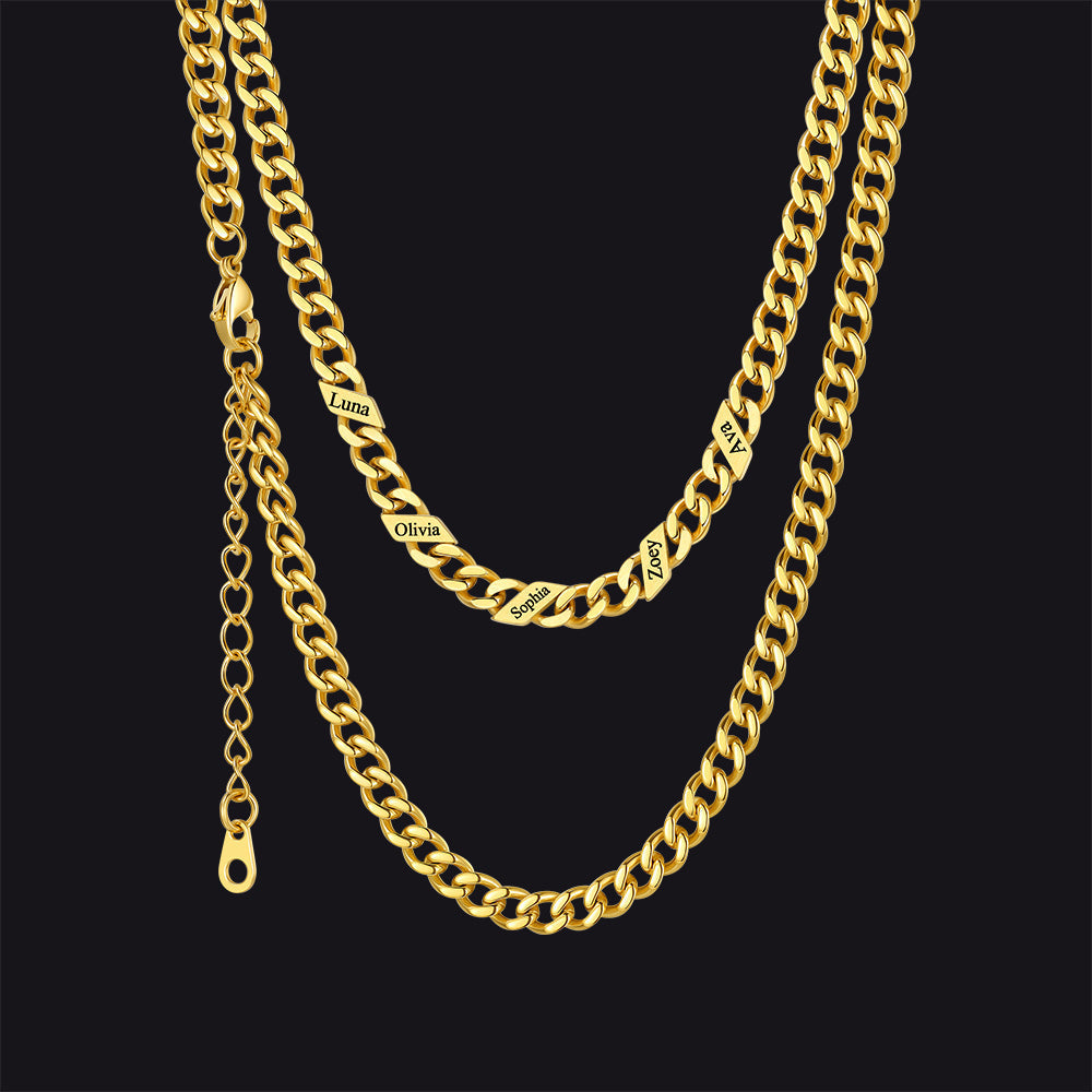 Custom Cuban Link Chains With Names Necklace for , 5/7/9mm Width