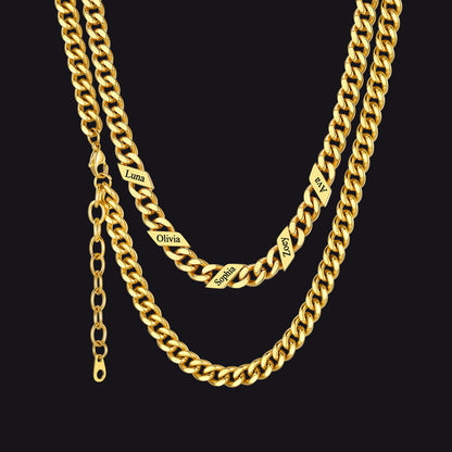 Custom Cuban Link Chains With Names Necklace for , 5/7/9mm Width