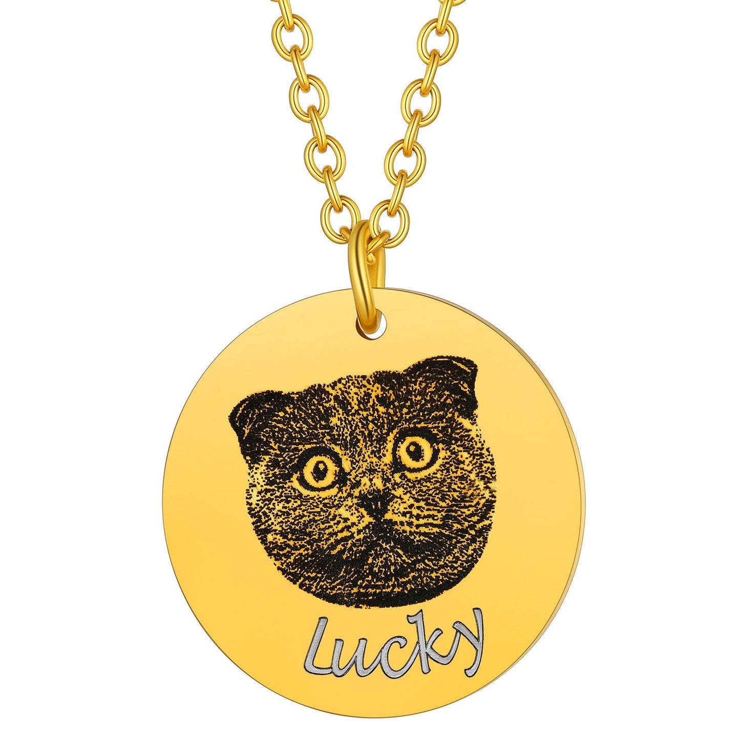 Personalized Pet Portrait Necklace Memorial Gift