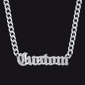 Customized Engraved Nameplate Cuban Chain Necklace for