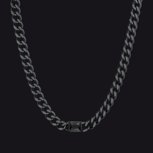 7mm Cuban Link Choker Necklace With Birthstone for