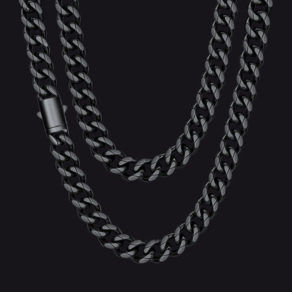 Engraved Cuban Link Chain Necklace for 6/9/12mm Width