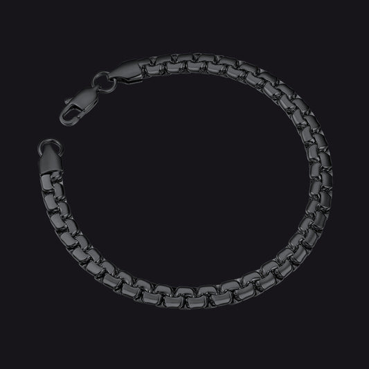 Flat Box Link Chain Bracelet for