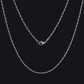 1.5mm Stainless Steel Slim Rope Chain Necklace for