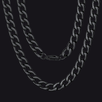 Sturdy Cuban Link Chain Necklace Lobster Clasp for