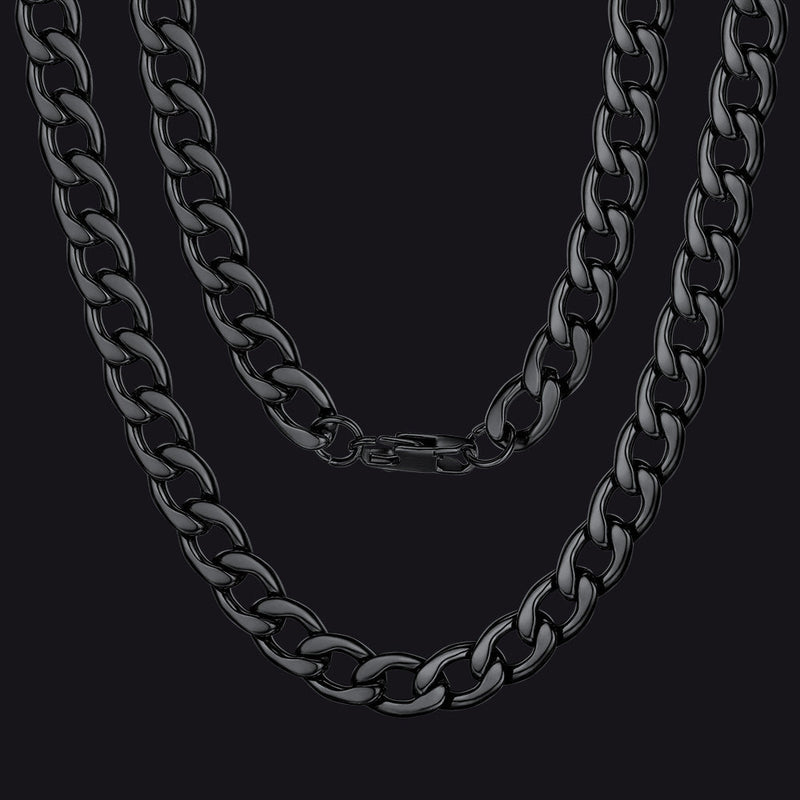 Sturdy Cuban Link Chain Necklace Lobster Clasp for