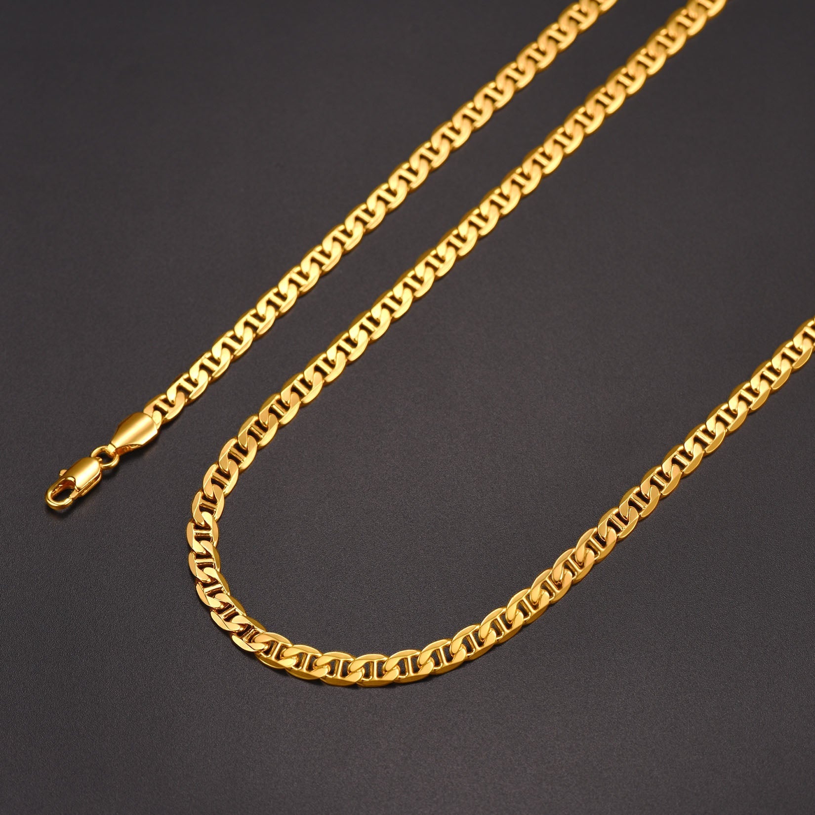 5mm Anchor Marine Chain Link Necklace for