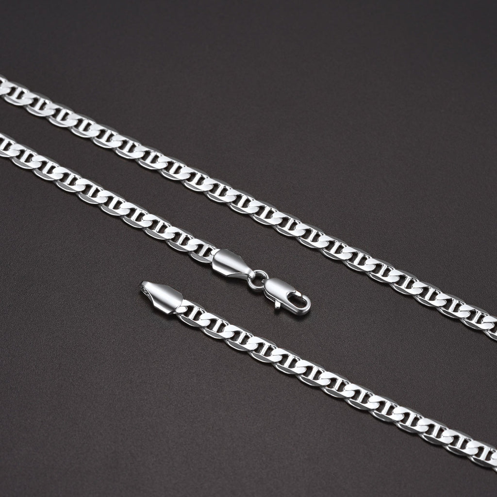 5mm Anchor Marine Chain Link Necklace for