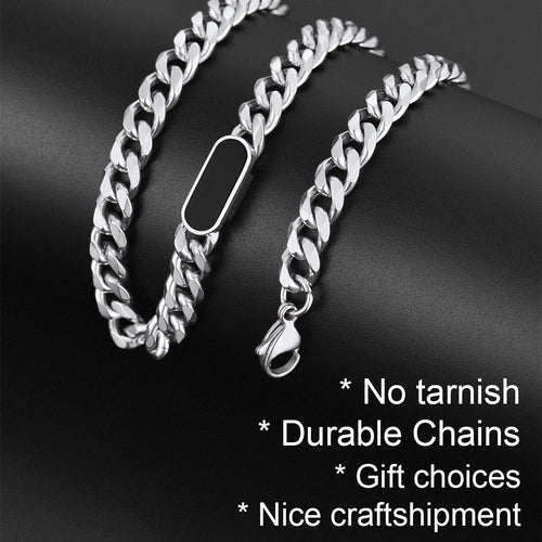 7mm Custom Engraved Name Choker Link Chain Necklace for
