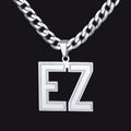 Custom Name Letter Cuban Link Chain Necklace for