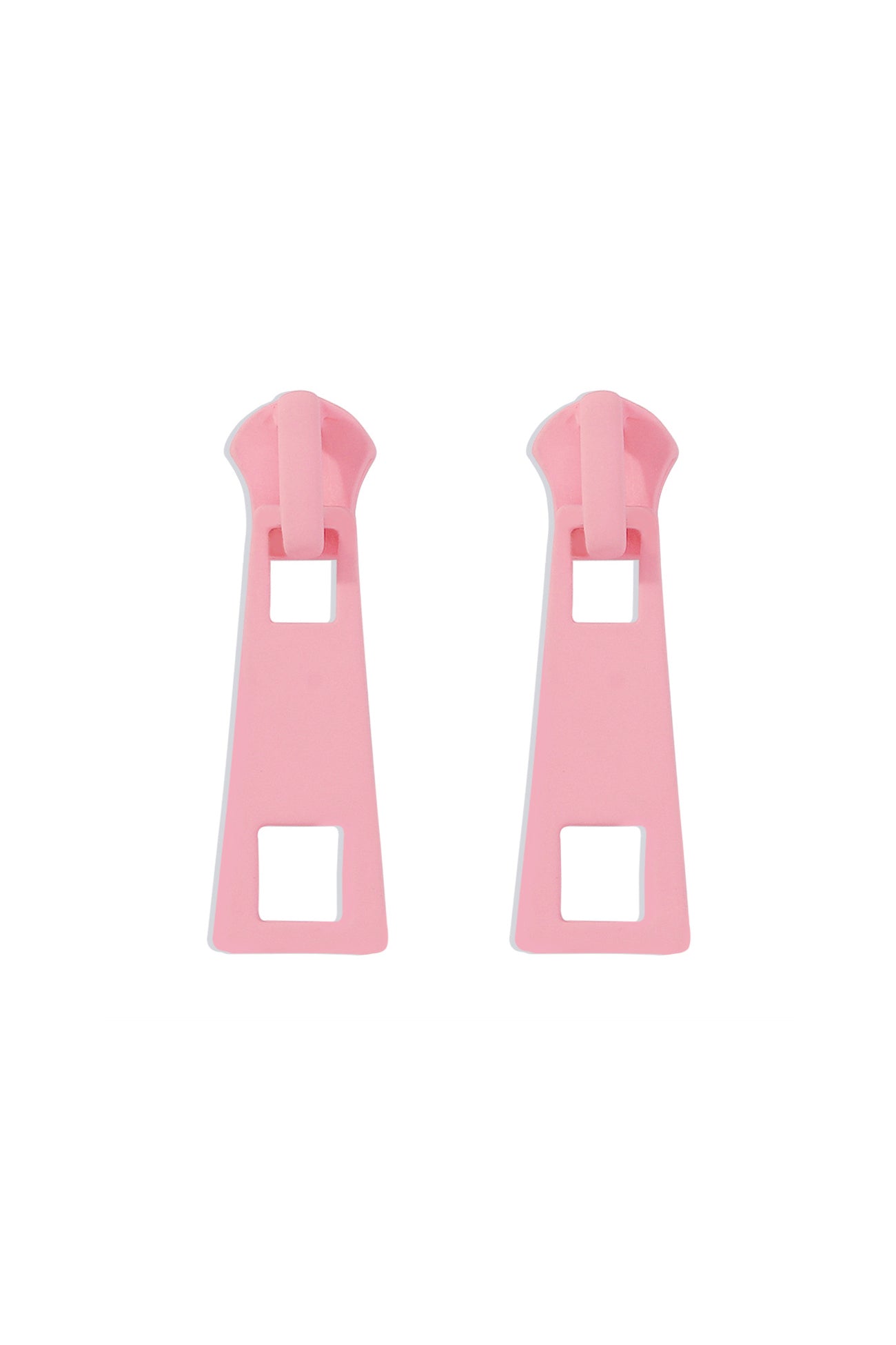 Candy Color Metal Zipper Earrings