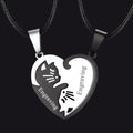Custom Cat Heart Matching Puzzle Necklaces for Couples Bff