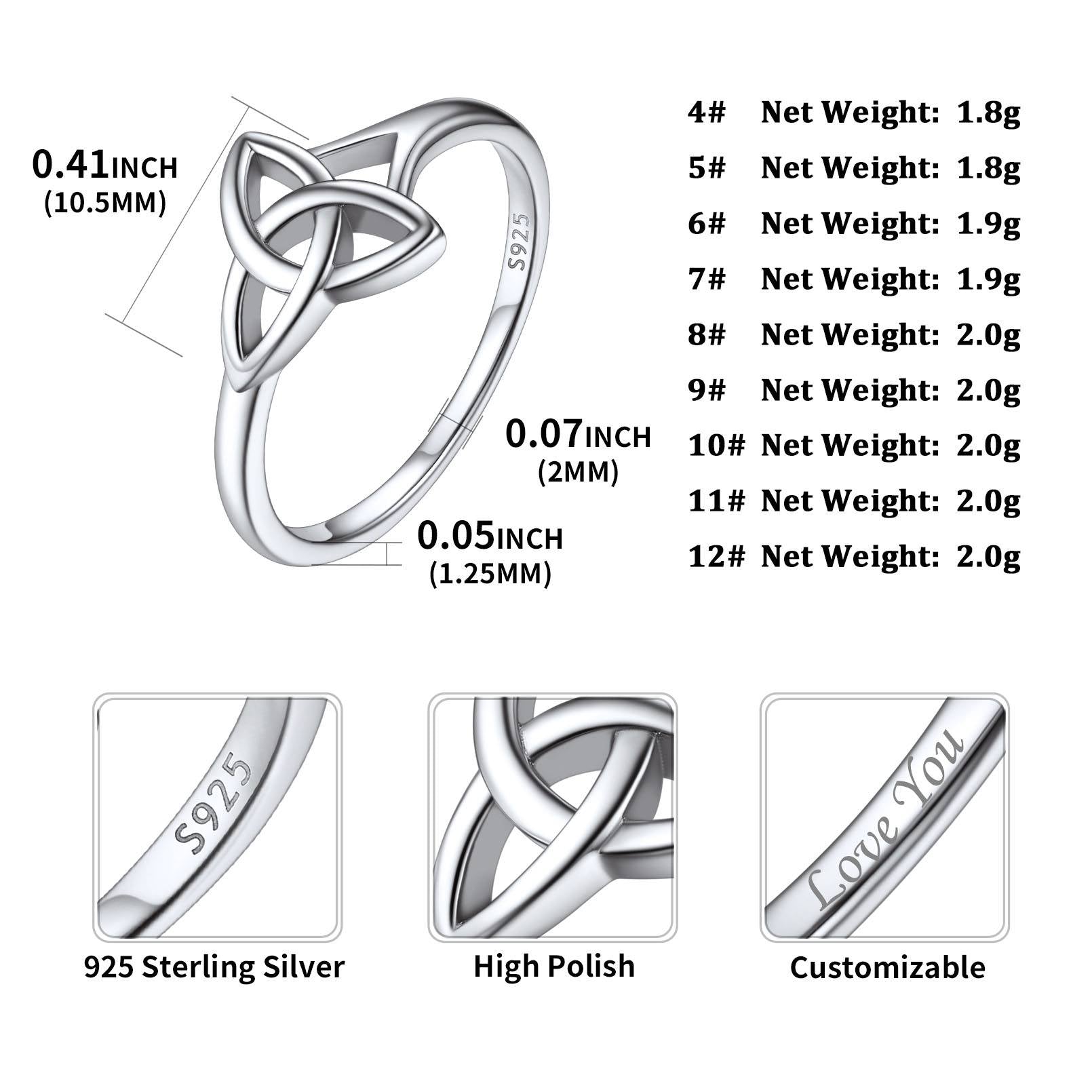 Faithheart Sterling Silver Celtic Knot Ring