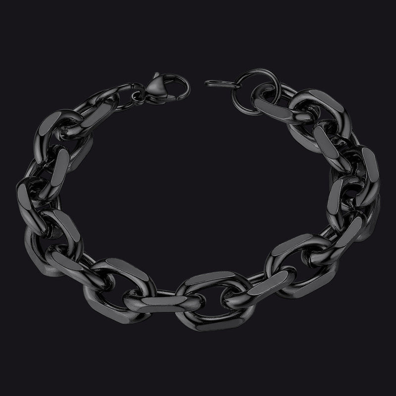 Stainless Steel Rolo Link Bracelet for