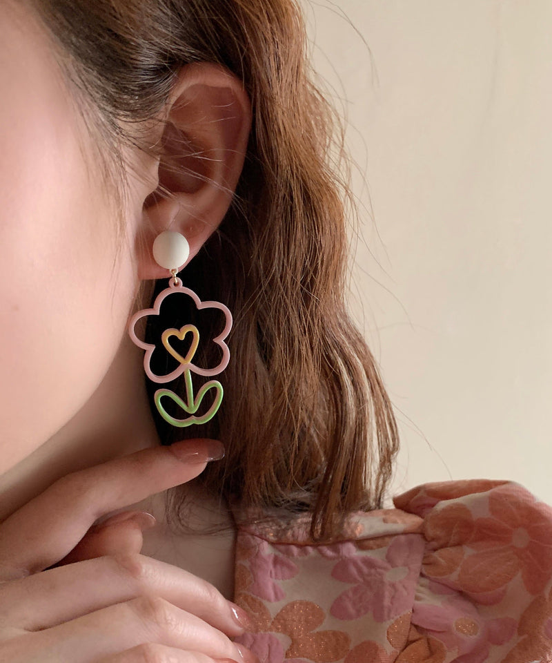 Colorblock Alloy Hoop Earrings Ly1796