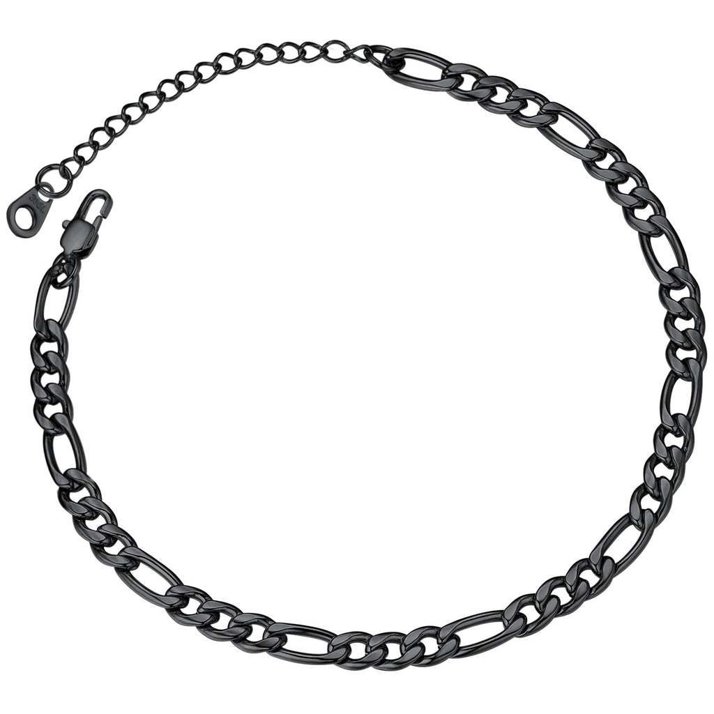 5mm Classic Figaro Link Anklet Bracelet for
