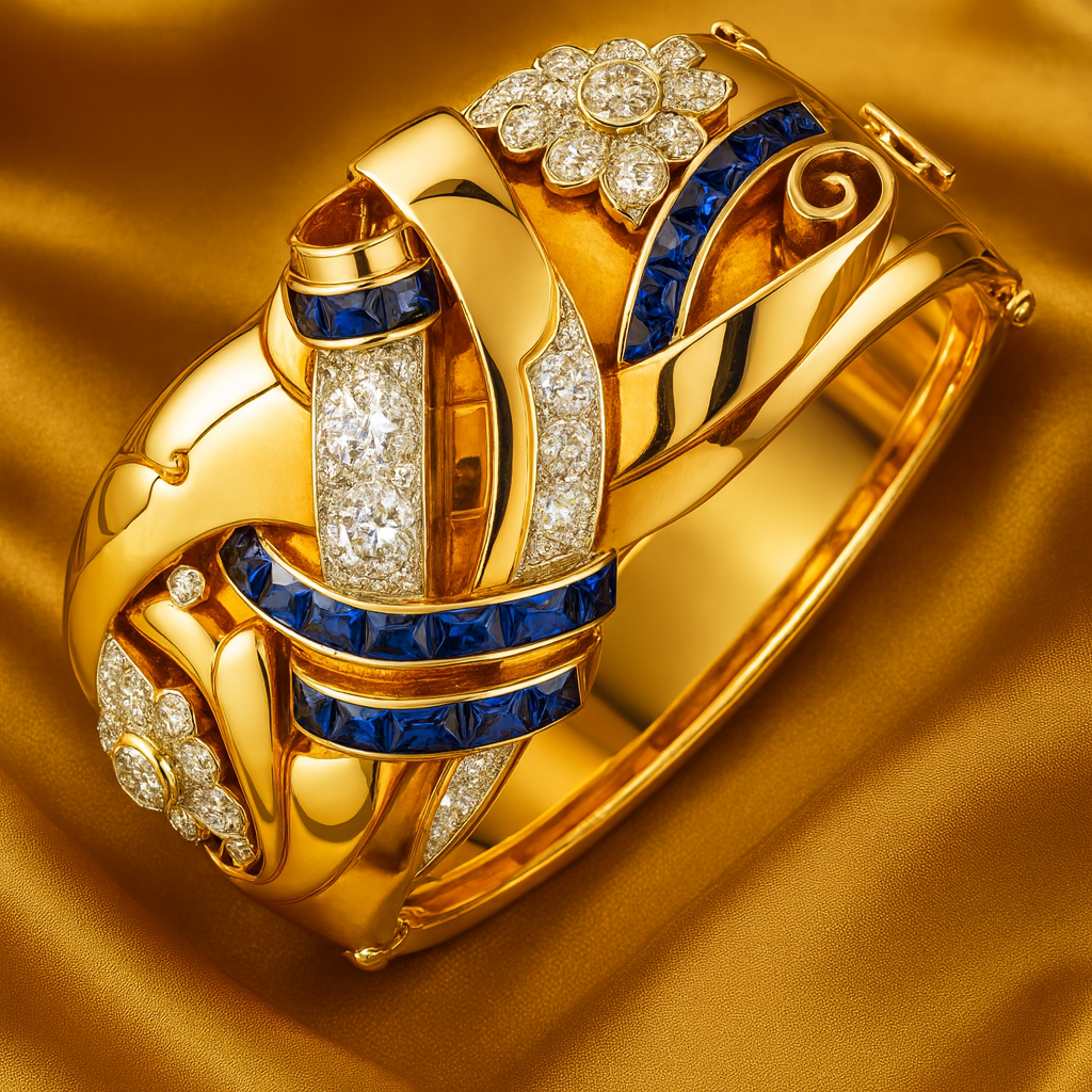 Blue Zirconia Gold Ring