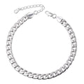 7mm Cuban Chain Anklet Bracelet for