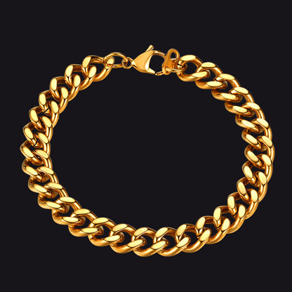 Thick Cuban Chain Link Bracelet for 5/7/9/12mm Width