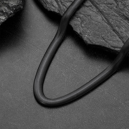 8mm Snake Chain Link Necklace Set for