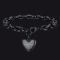 Custom Heart Link Chain Bracelet Gift for Couple