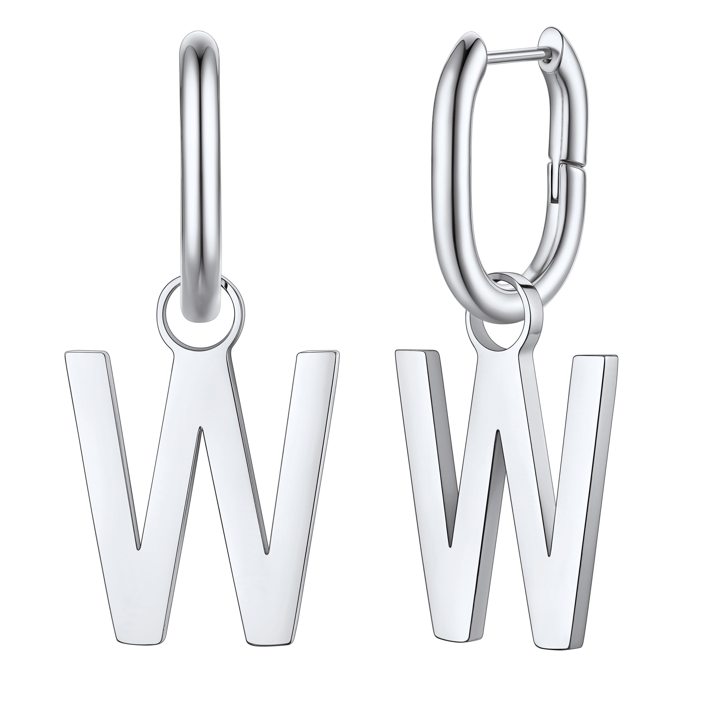 Hypoallergenic Initial Letter Dangle Earrings for
