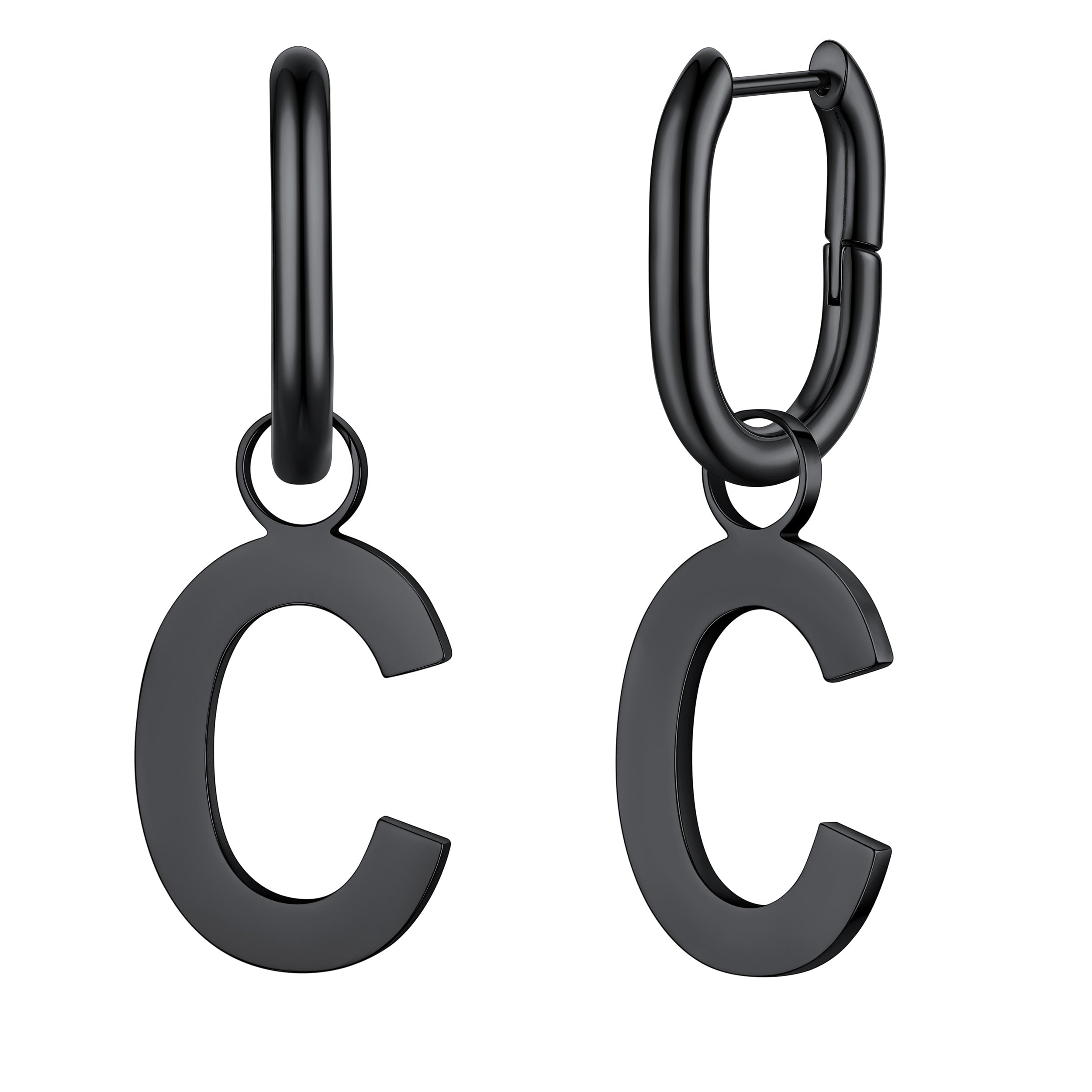 Hypoallergenic Initial Letter Dangle Earrings for