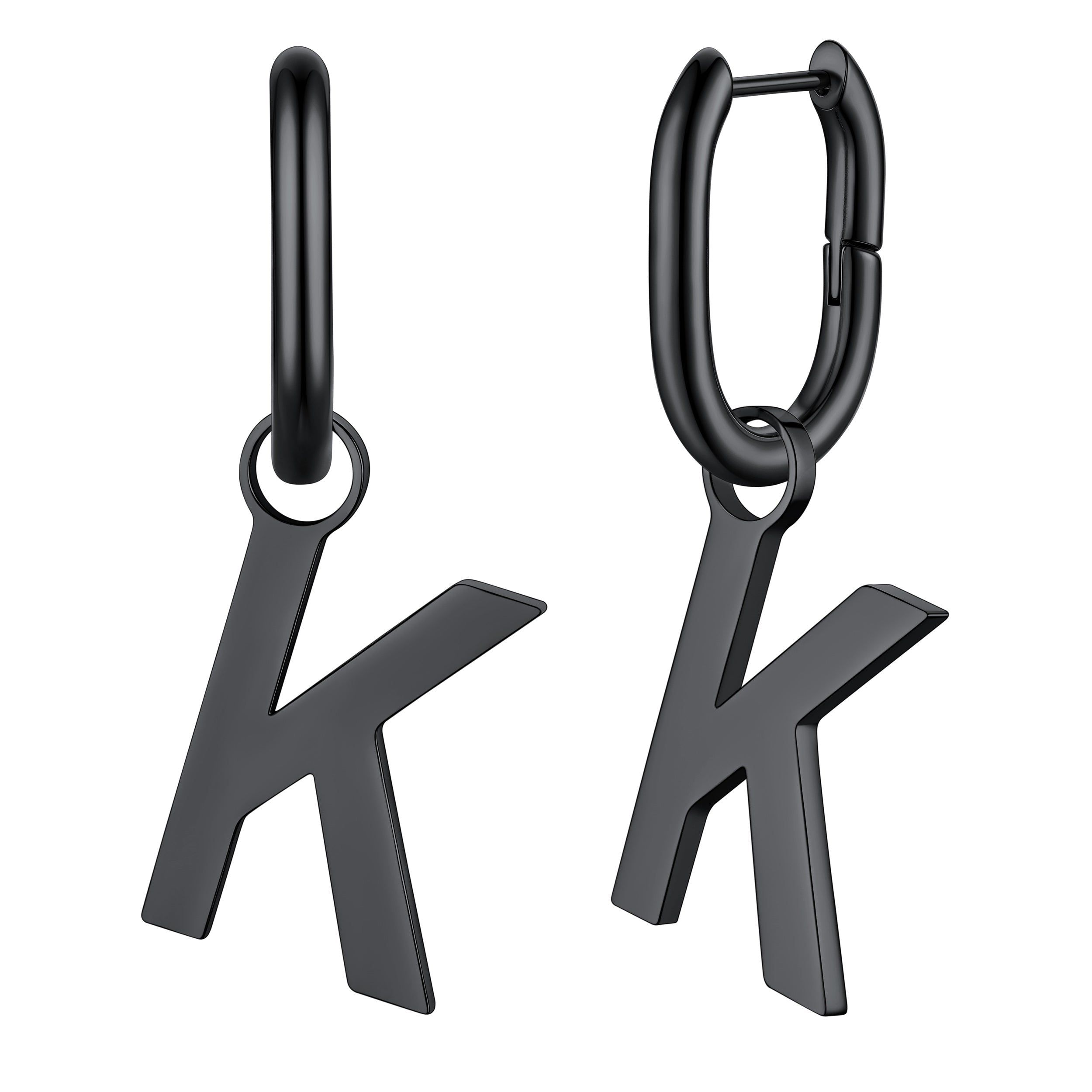 Hypoallergenic Initial Letter Dangle Earrings for