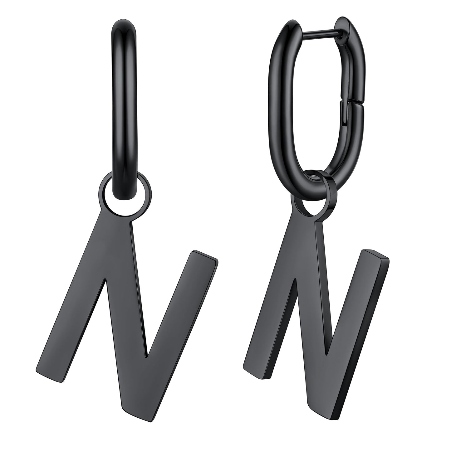 Hypoallergenic Initial Letter Dangle Earrings for