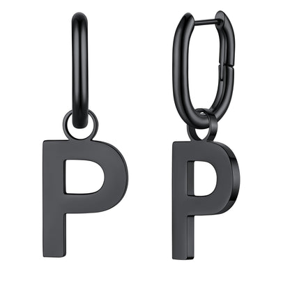 Hypoallergenic Initial Letter Dangle Earrings for