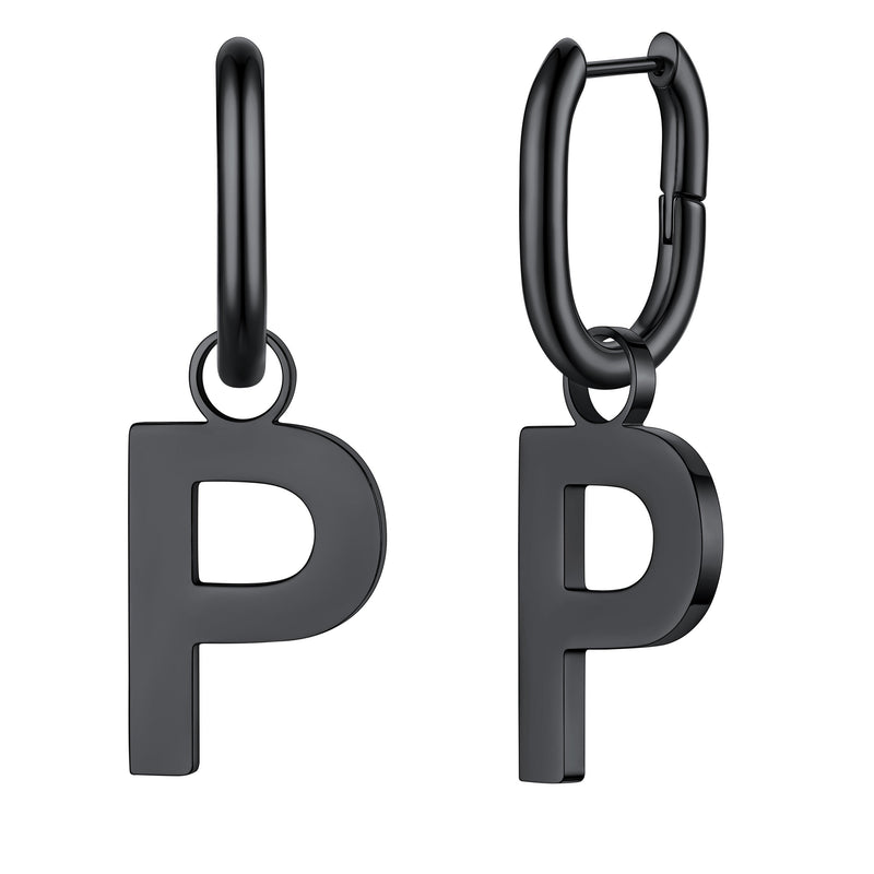 Hypoallergenic Initial Letter Dangle Earrings for