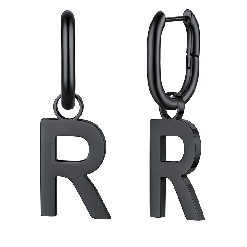 Hypoallergenic Initial Letter Dangle Earrings for