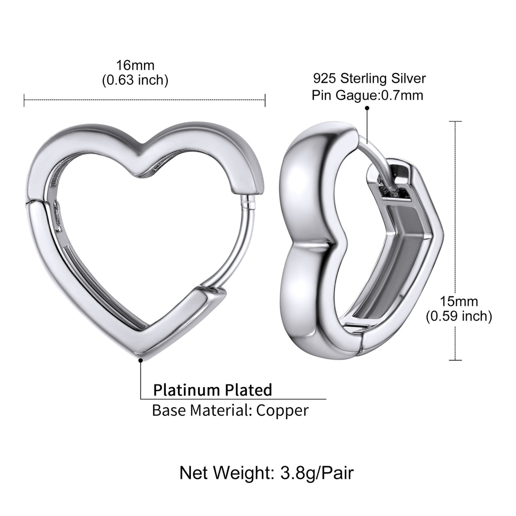 Dainty Heart-shaped Earrings for