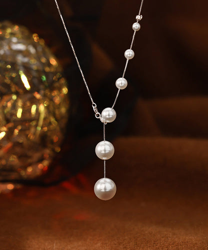 Diy Silk Sterling Silver Pearl Tassel Pendant Necklace